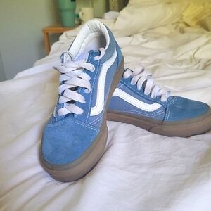 Kids' VANS Blue and White Sneakers